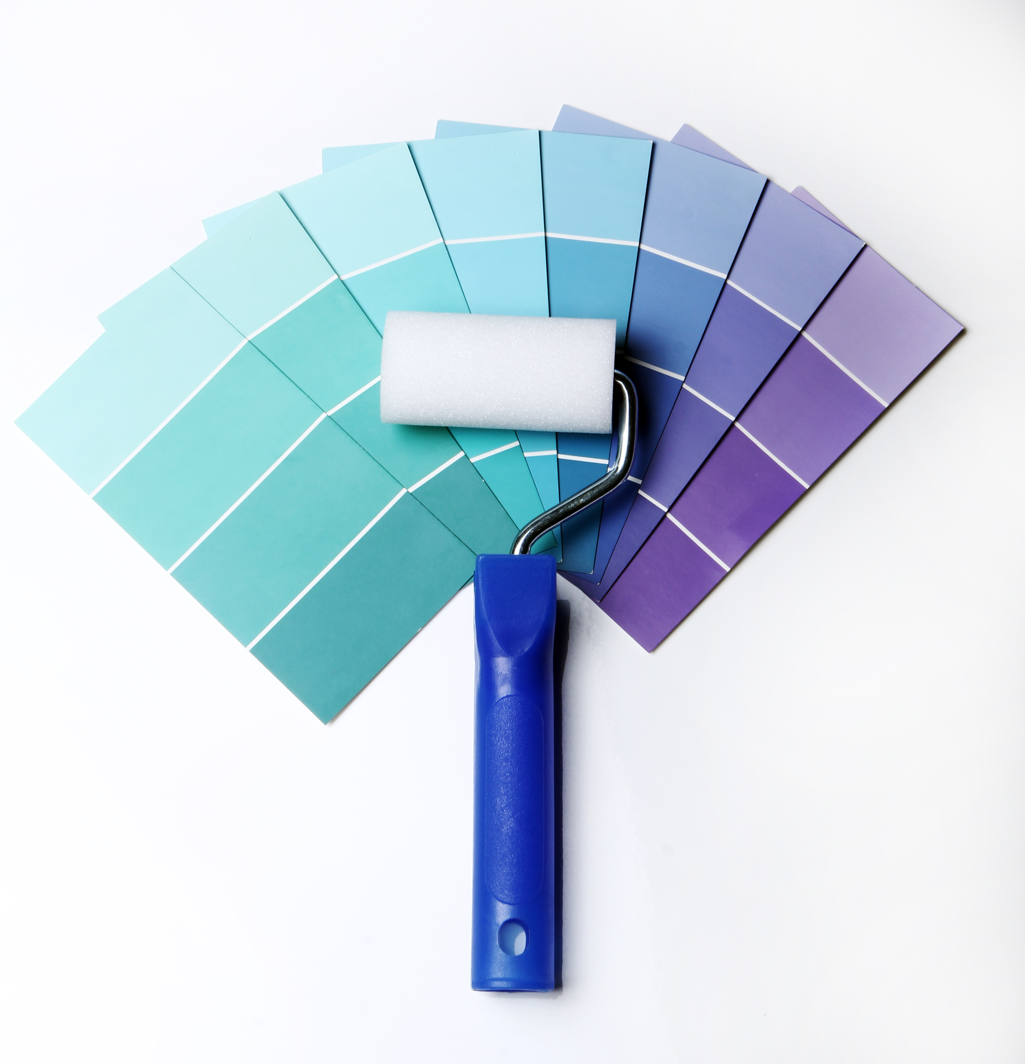 Pantone color palette and roller