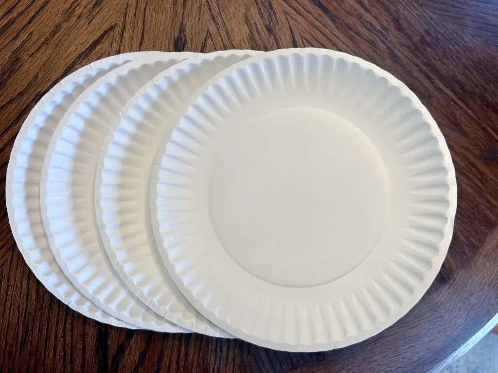 plain white paper plates